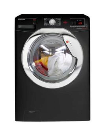 Hoover Dynamic Next Dxoc410C3B 10Kg Load, 1600 Spin Washing Machine - Black/Chrome Hoover Dynamic Next Dxoc410C3B 10Kg Load, 1600 Spin Washing Machine - Black/Chrome